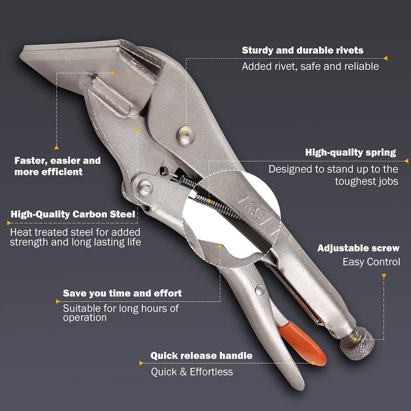 KSEIBI 141360 Sheet Metal Clamp Locking Plier, 10-Inch - Image 2